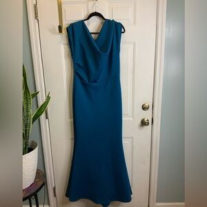 Chic Teal Scuba Dress , Mermaid Style